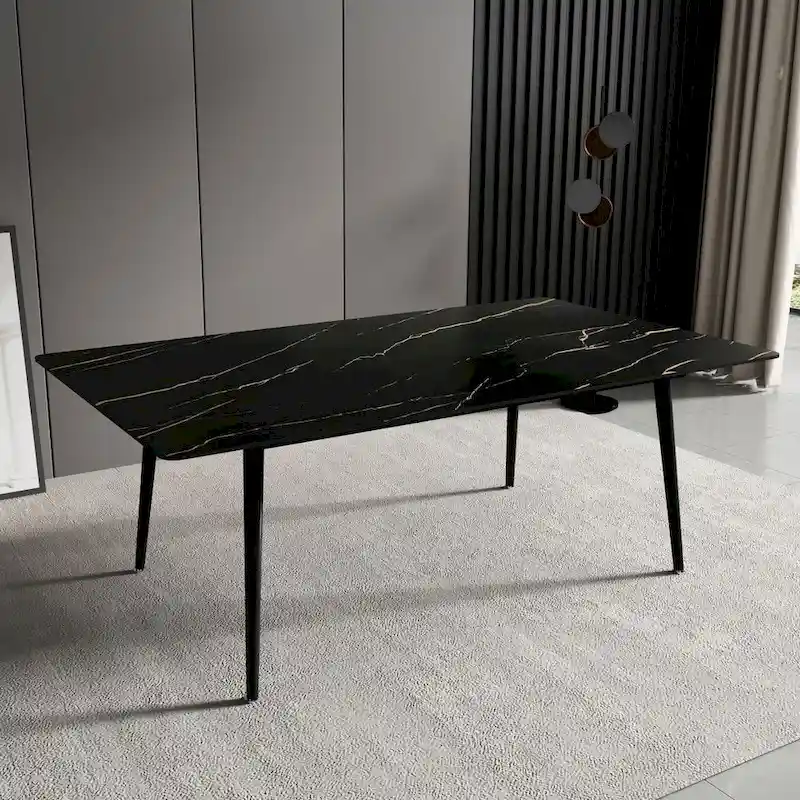70.8  Rectangle Dining Table with Stone Top