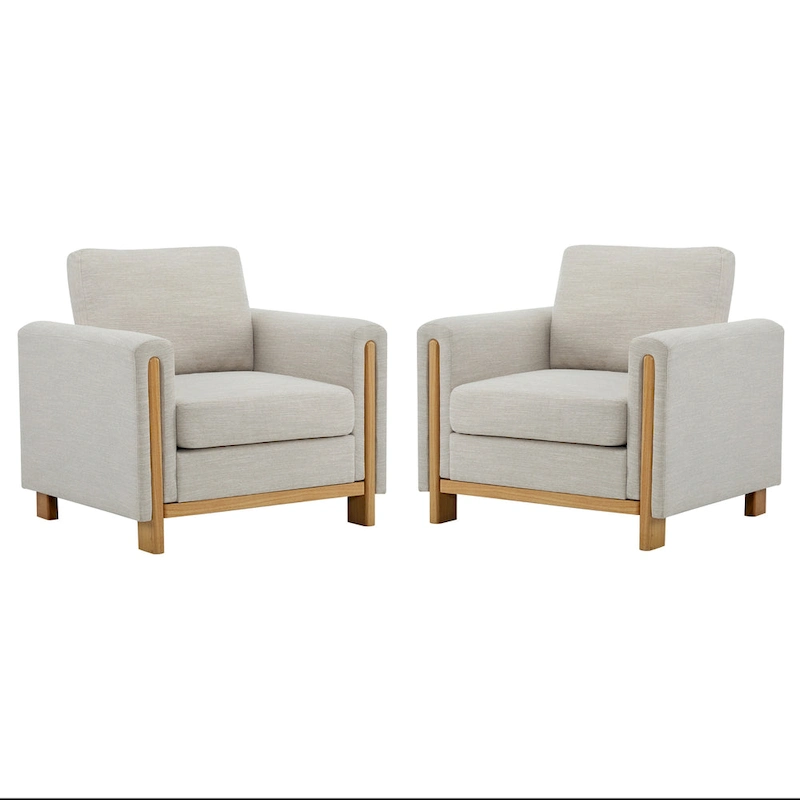 Christopher Knight Home - Harmonia Upholstered Armchair with Solid Wood Frame and Plush Cushioning