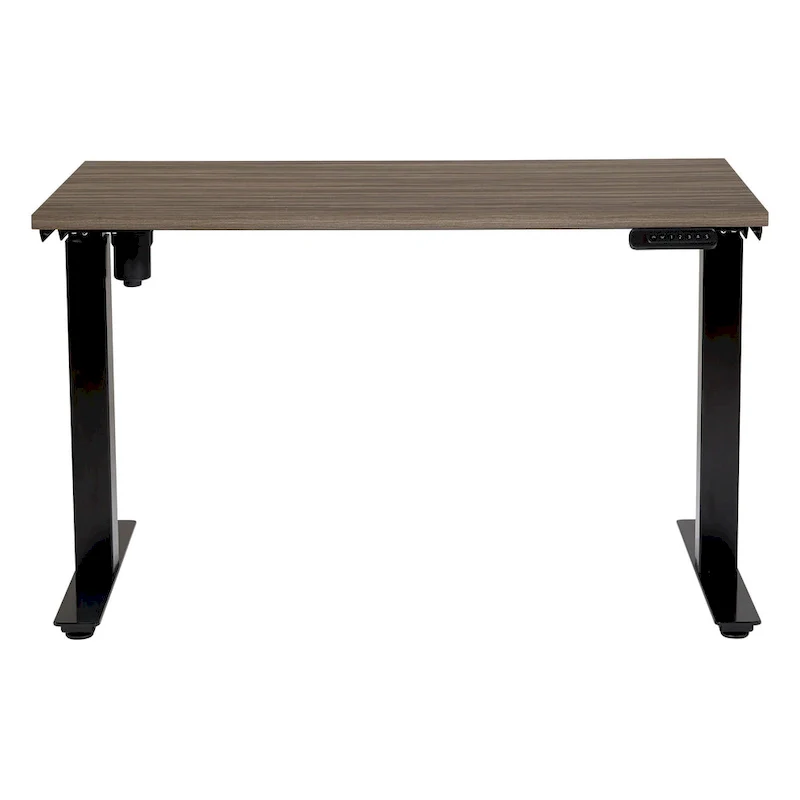 Walnut / White / Black Electric Height-Adjustable Standing Desk – Single