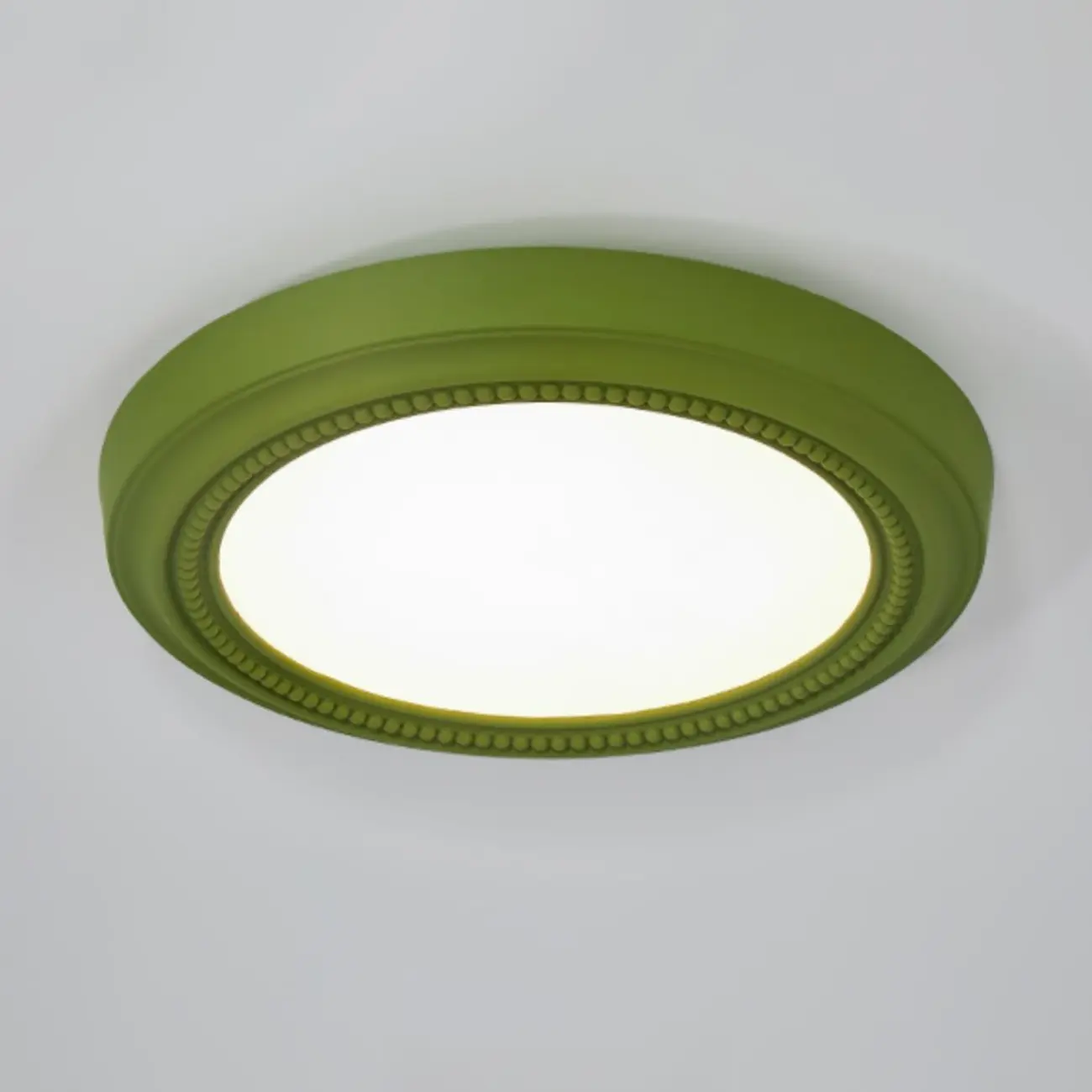Elegant White Round Dimmable Flush Mount LED Ceiling Light