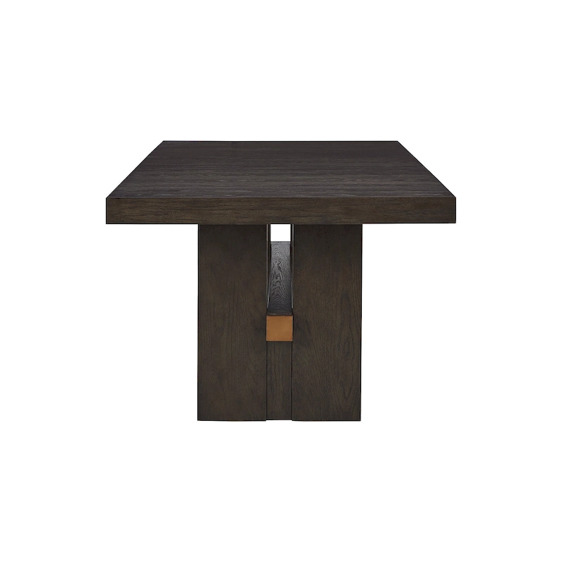 Burkhaus Dark Brown Rectangle Dining Room Extendable Table - 40 W x 90 D x 30.25 H