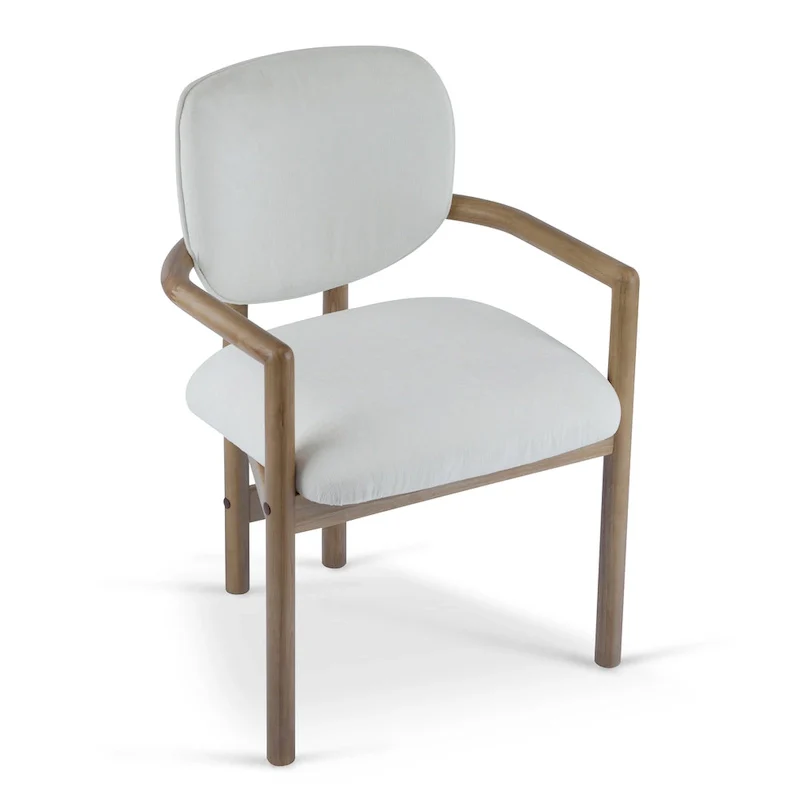 Upholstered Dining Chairs Set of 2, Side Chairs with Rubber Wood Legs, 300 LBS Weight Capacity