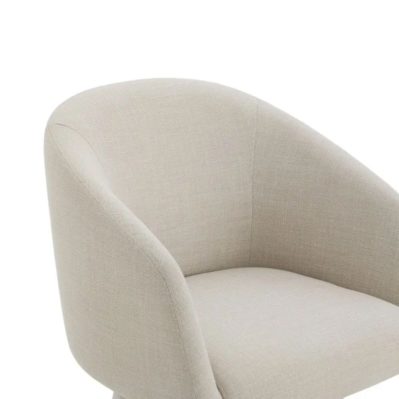 Evie Modern Upholstered Fabric Swivel Dining Chair