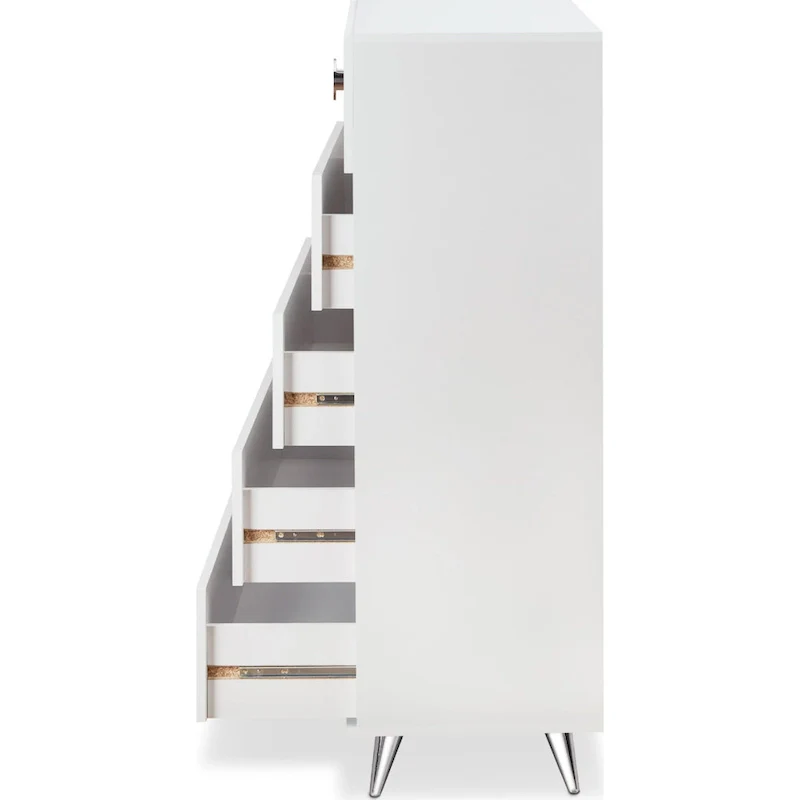 Modern Rectangular Wooden 5-Drawers Chest