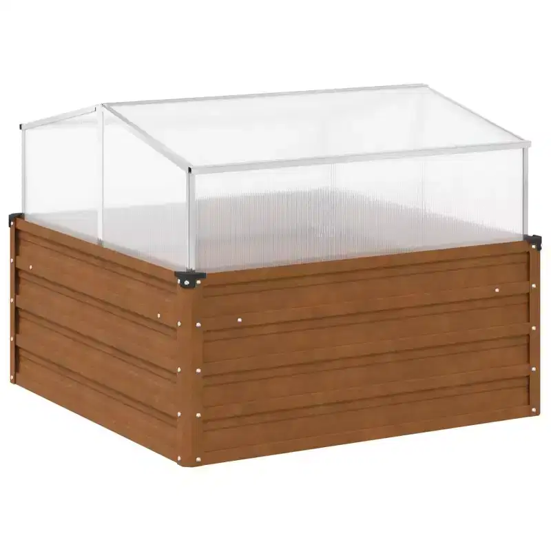 vidaXL Garden Planter Weathered steel Weathering steel 39.4x39.4x30.3 in