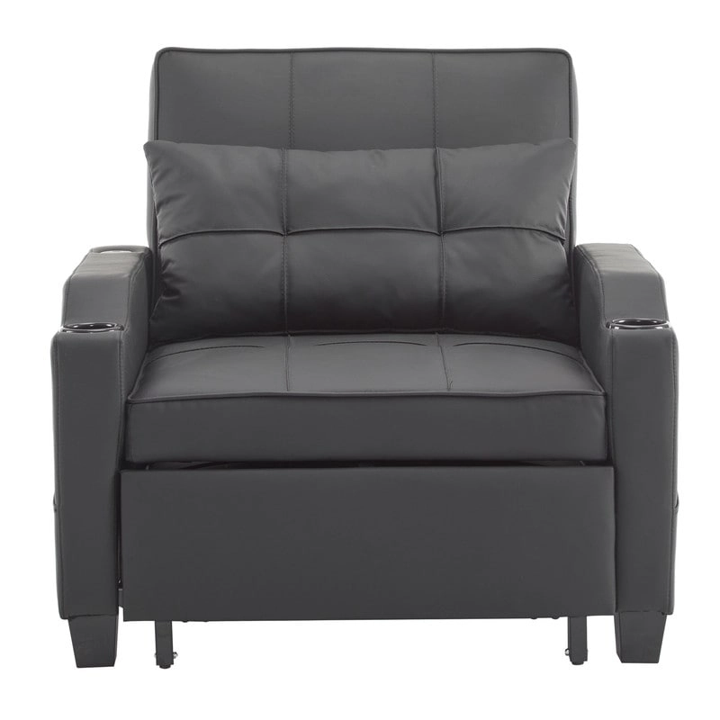 Chair Bed, Sleeper Sofa Chair Bed 3 in 1, Adjustable Recliner,Armchair, Sofa, Bed, Linen