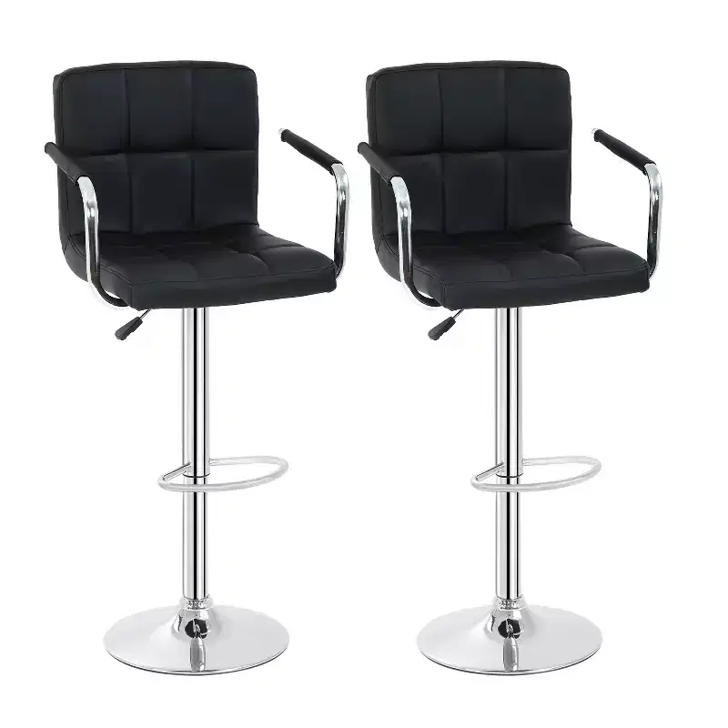 BestMasssage Bar Stools Set of 2 Adjustable Bar Stool Bar Chairs