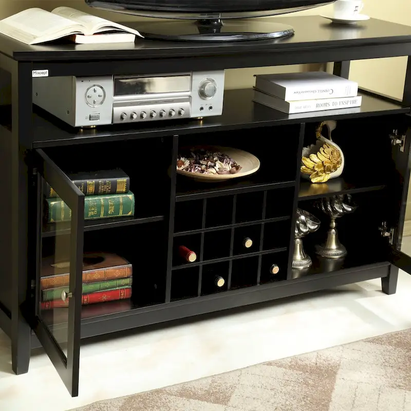 Concise Wooden Sideboard Wine Cabinet Buffet Table