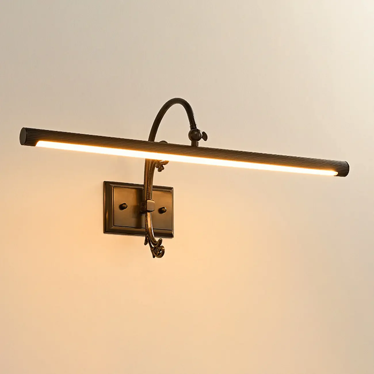 Arched Retro Copper LED Linear Wall Lamp