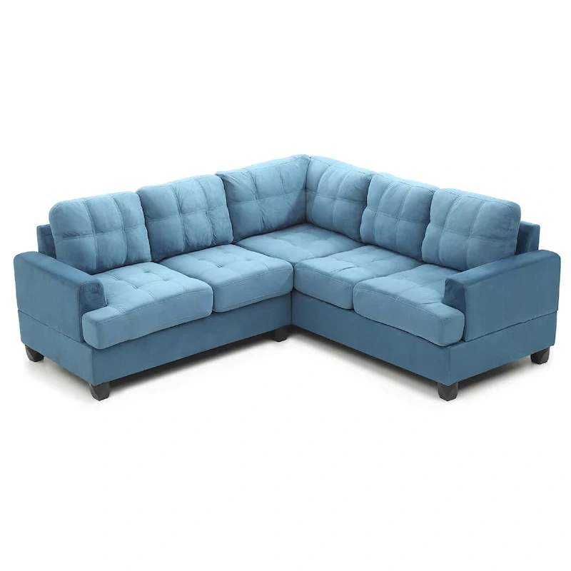 Sandridge 80 in. W 2-piece Microfiber L Shape Sectional Sofa - 80L x 80W x 36H