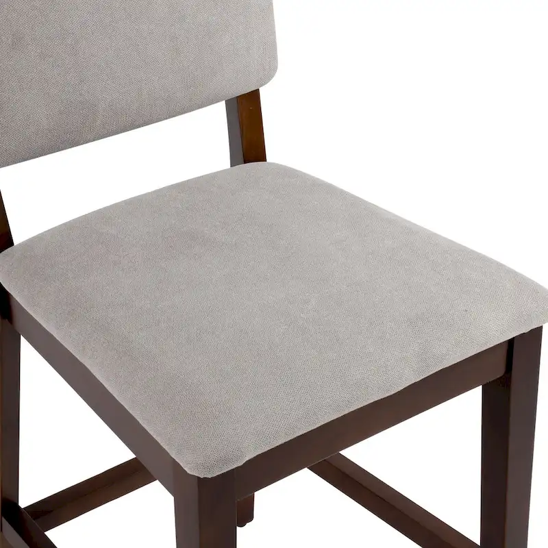 23 Inches Farmhouse Upholstered Counter Height Bar Stools with Back Set of 2