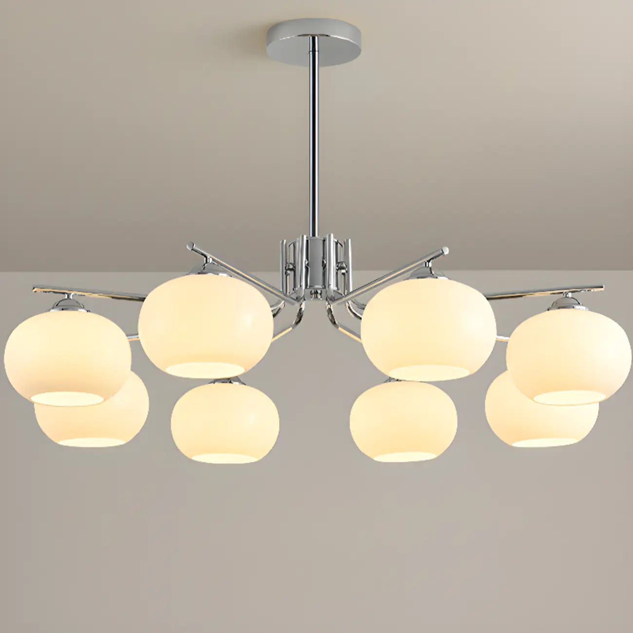 Modern Glass Globe Chandelier Adjustable Hanging Length