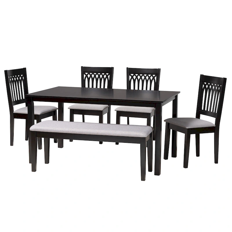 Genesis Modern styled Fabric and Wood Dining Set