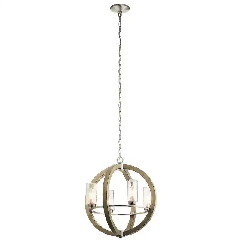 Grand Bank 20 4 Light Chandelier Distressed Antique Gray