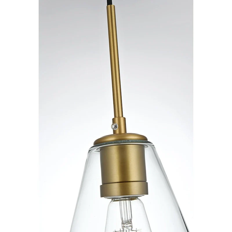 Gerald 1-light Elongated Glass Shade Hanging Pendant Light