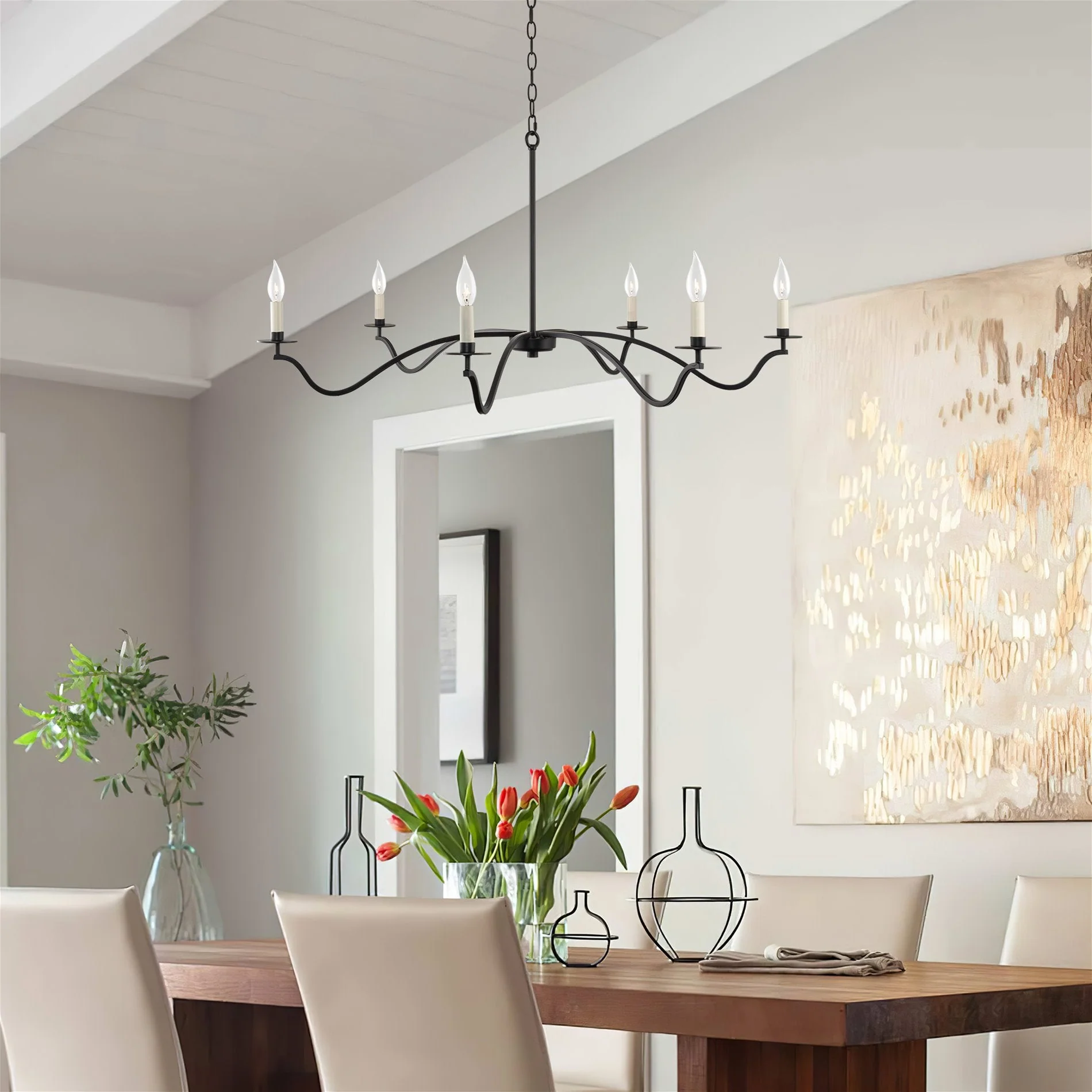 Pennington 42 6-Light Large Modern Chandelier
