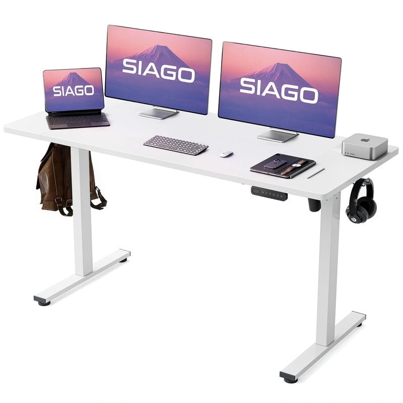 SIAGO 48 x 24 Inch Computer Desk Height Adjustable Electric Sit Stand Up Desk