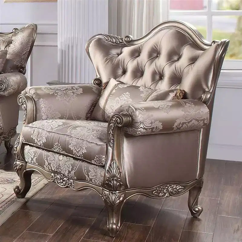 45" Jayceon Fabric Chair Champagne - Acme Furniture