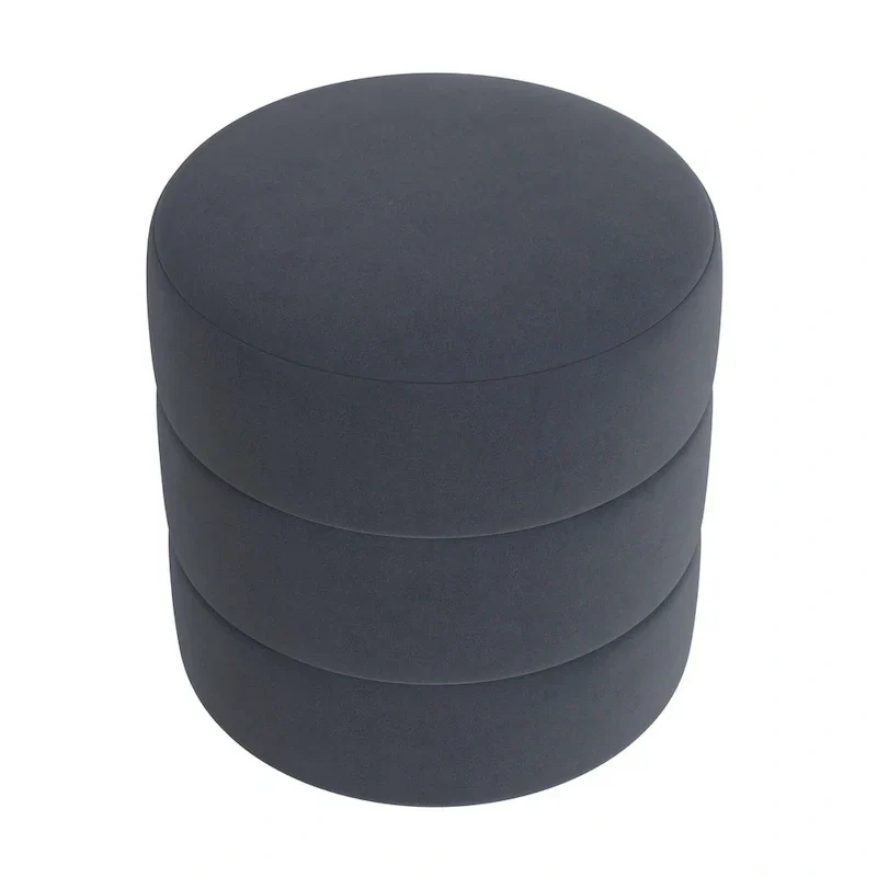 HomePop Upholstered Round Ottoman