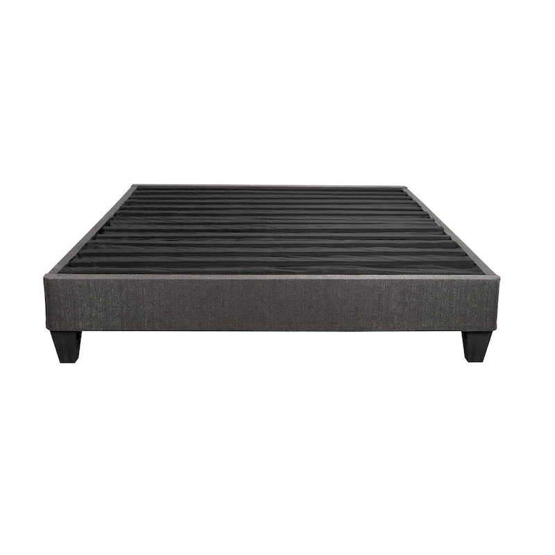 14 in. Mattress Foundation Bed Base, Platform Bed Frame, Dark Gray