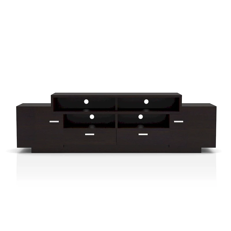 70-inch Wood TV Stand with 2 Drawers and Storage Cabinets
