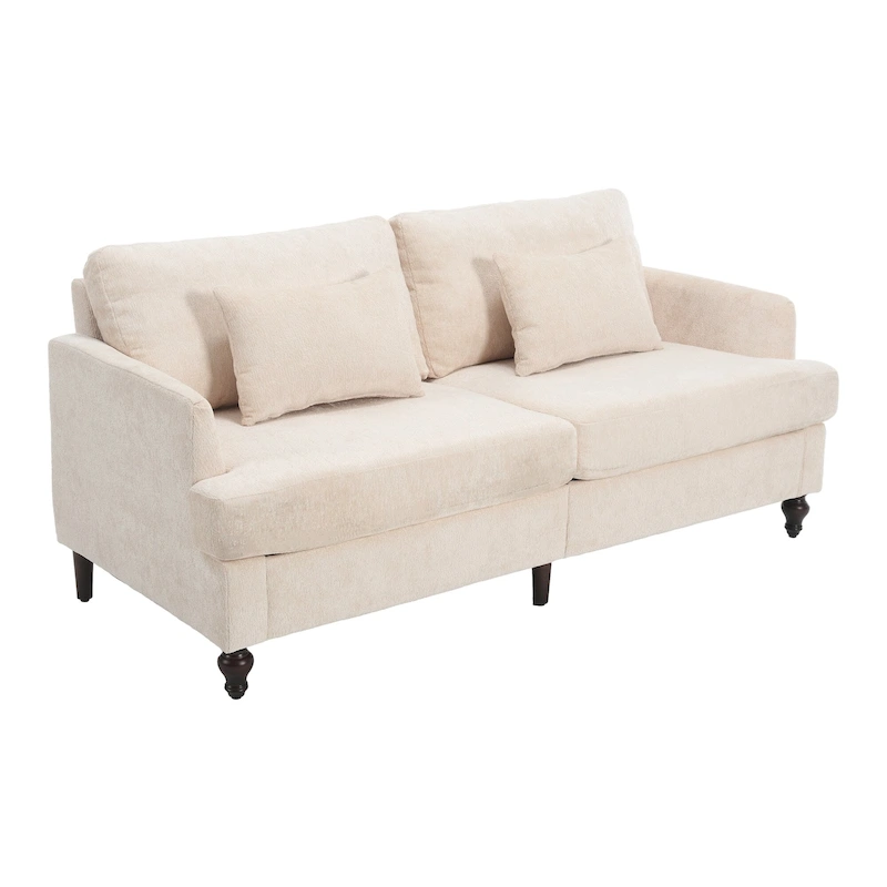 Modern Chenille Fabric Loveseat - 62.68 x 68.90 x 31.89