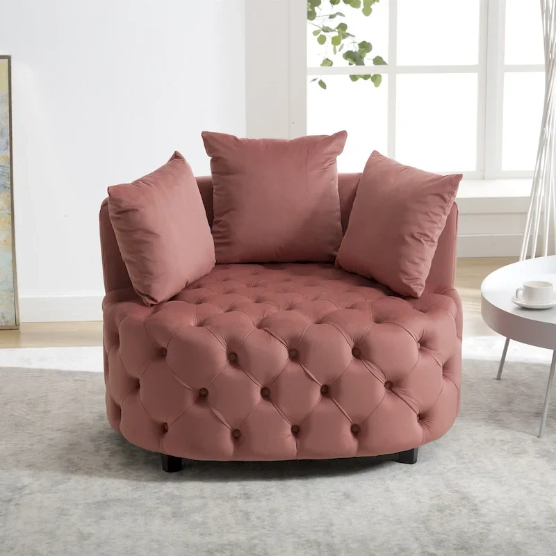 Classic Barrel Accent Chair for Modern Leisure Living Space