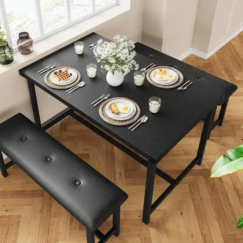 Industrial style dining table and chairs