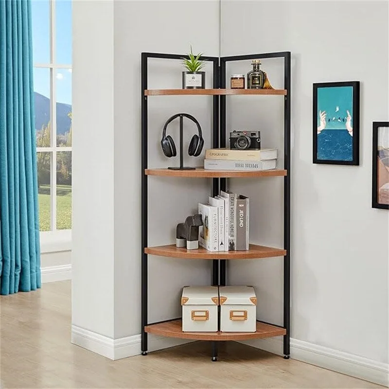 Corner Bookshelf 4 Tier Stand - 25.1 D x 16.9 W x 51 H