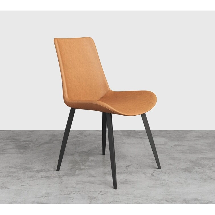 Stateside Suede Leather Covered Dining Chair (Set of 2) - N/A