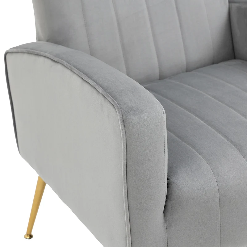 Upholstered Wingback Accent Chair - 26.4 W x 37.8 H x 32.6 D