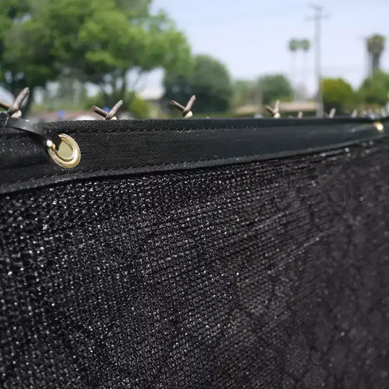 Home Aesthetics 6' x 50' Black Fence Privacy Screen, Backyard Fabric Mesh Tarp Garden Windscreen