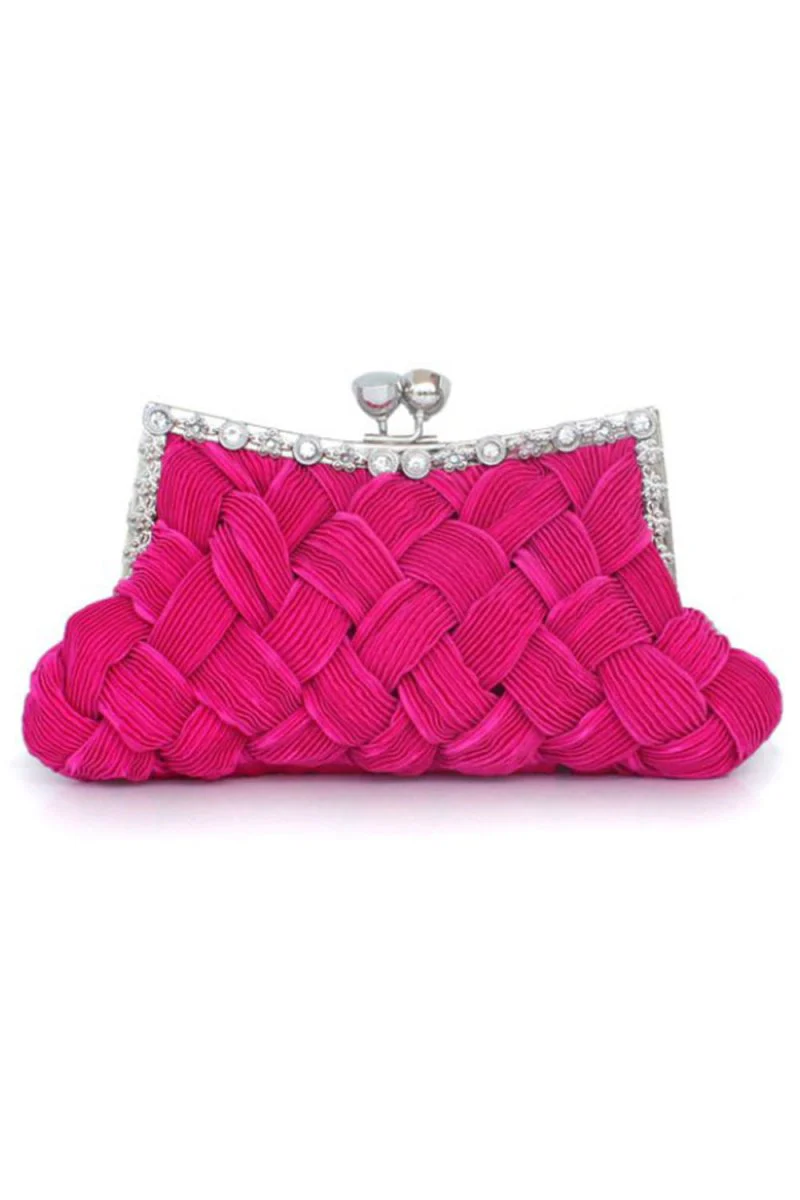 Glamourous Silk With Crystal/Rhinestone Glitter Adjustable Wallets & Accessories