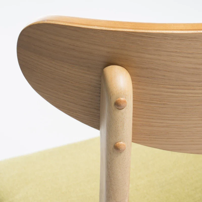 Idalia Fabric and Rubberwood Rectangular Wood Dining