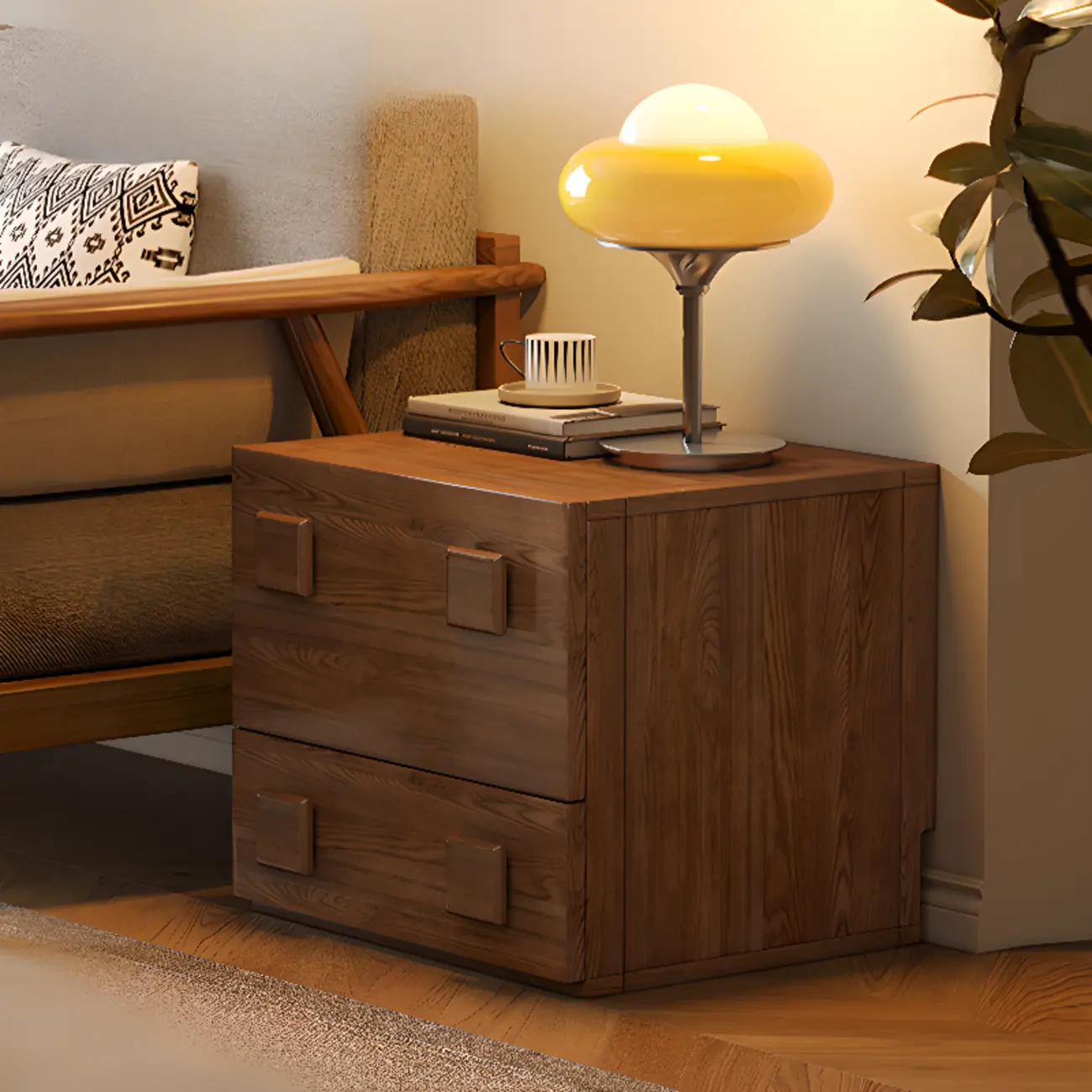 Drop-down Wood Chest Of Drawers Cabinet