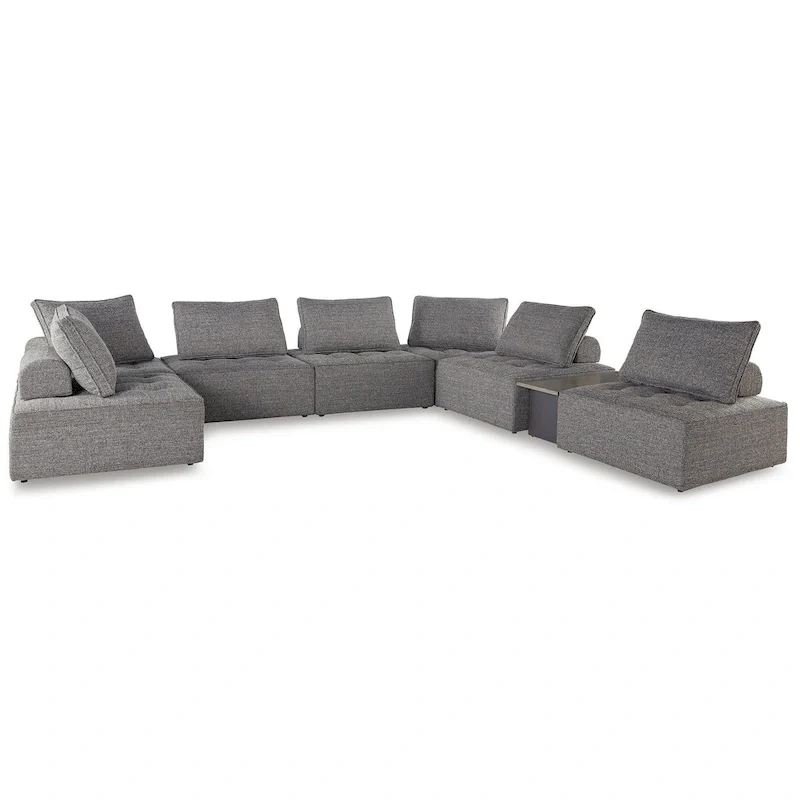 Signature Design by Ashley Bree Zee Gray 8-Piece Outdoor Sectional - 152  W x 152  D x 35  H