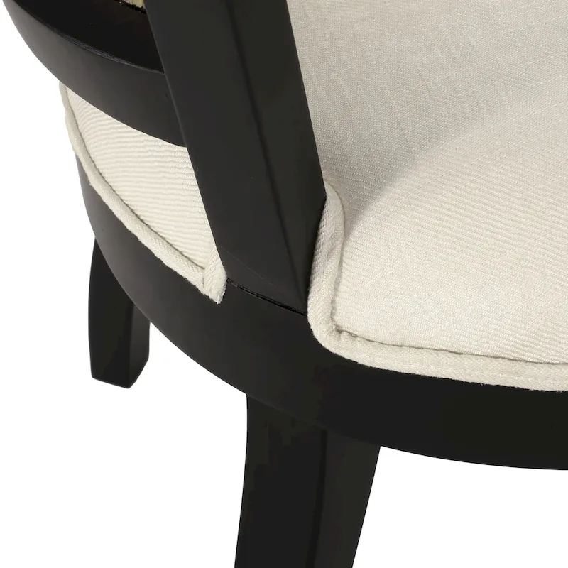 Upholstered rubberwood dining chair