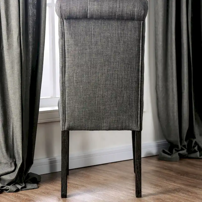 Chalwa Rustic Wood Upholstered 6-Piece Dining Set with Table and 4 Chairs and 1 Bench by Copper Grove