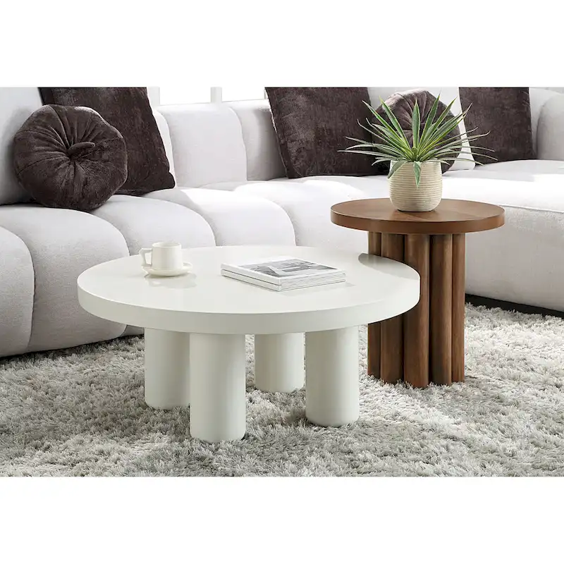 Brown Modern Minimalist End Table - Single Use