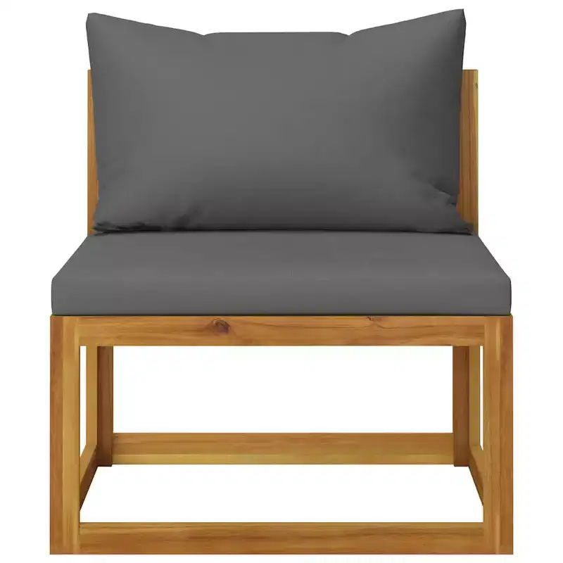 vidaXL Modular Garden Lounge Set with Cushions in Solid Acacia Wood