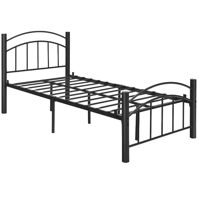 Metal Bed Frame with Headboard and Footboard – Twin/Full Size