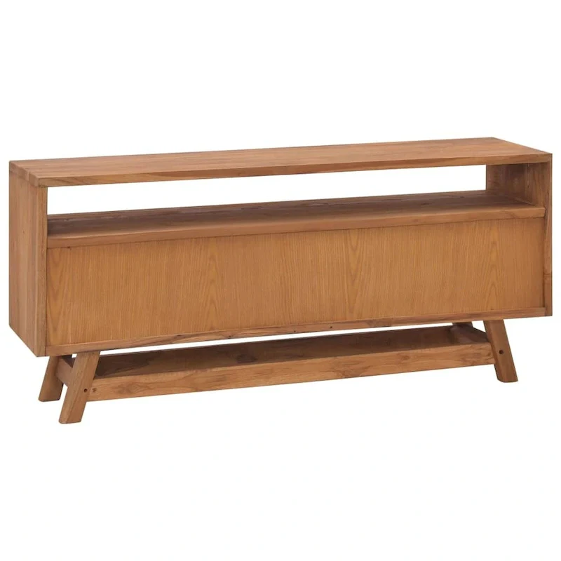 vidaXL TV Cabinet 43.3x11.8x19.7 Solid Teak Wood - 43.3 x 11.8 x 19.7 - 43.3 x 11.8 x 19.7