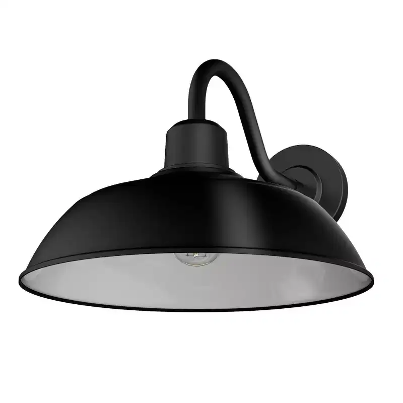 Hunter Fans 18 Mill Valley Outdoor Wall Light Matte Black - Industrial Rustic Charm for Patios and Living Spaces