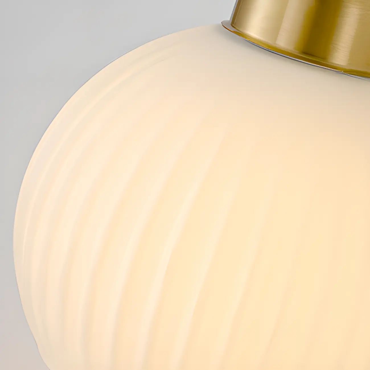 Modern White Bowl Glass Single Golden Wall Lamp