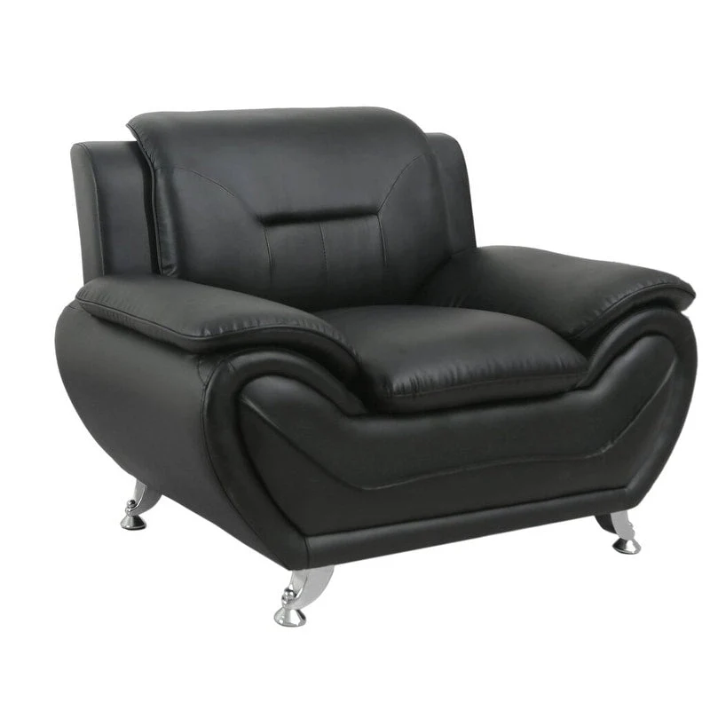 Faux Leather Club Chair - Single Seat