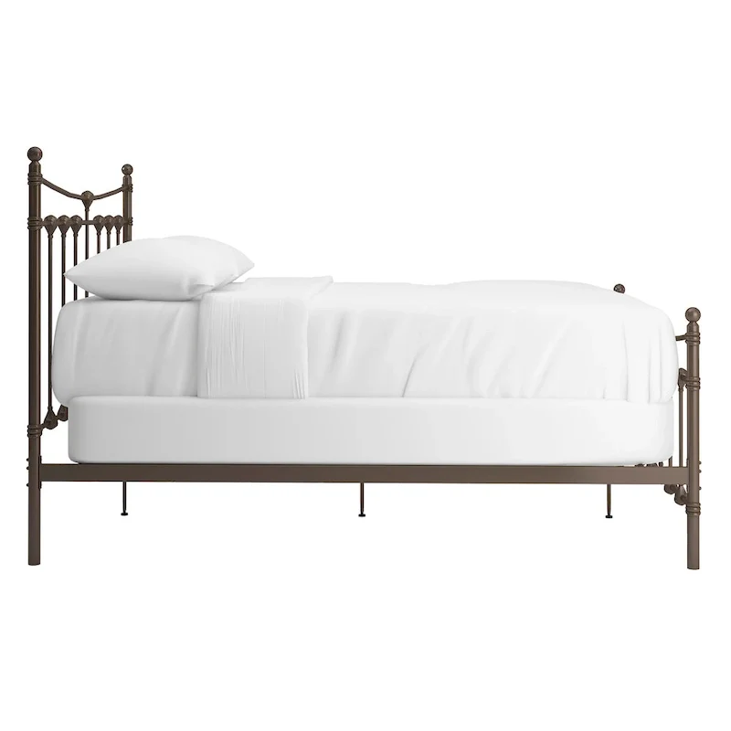 Xander Dark Brown Steel Bed by iNSPIRE Q Classic