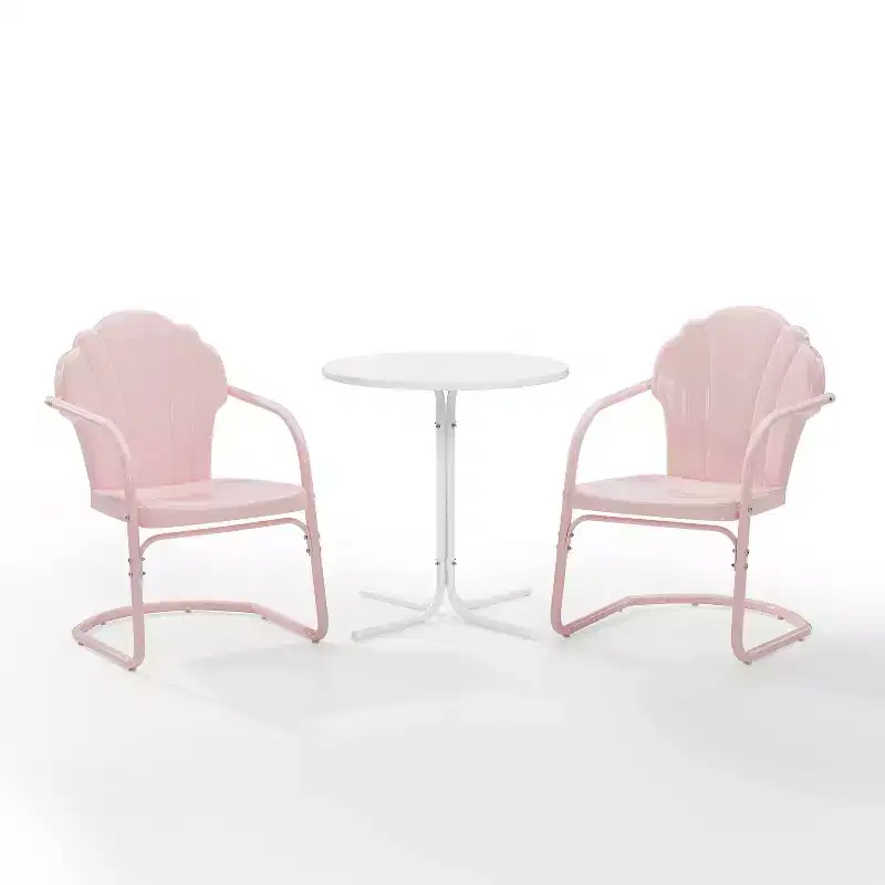 Crosley 3pc Tulip Retro Metal Bistro Set