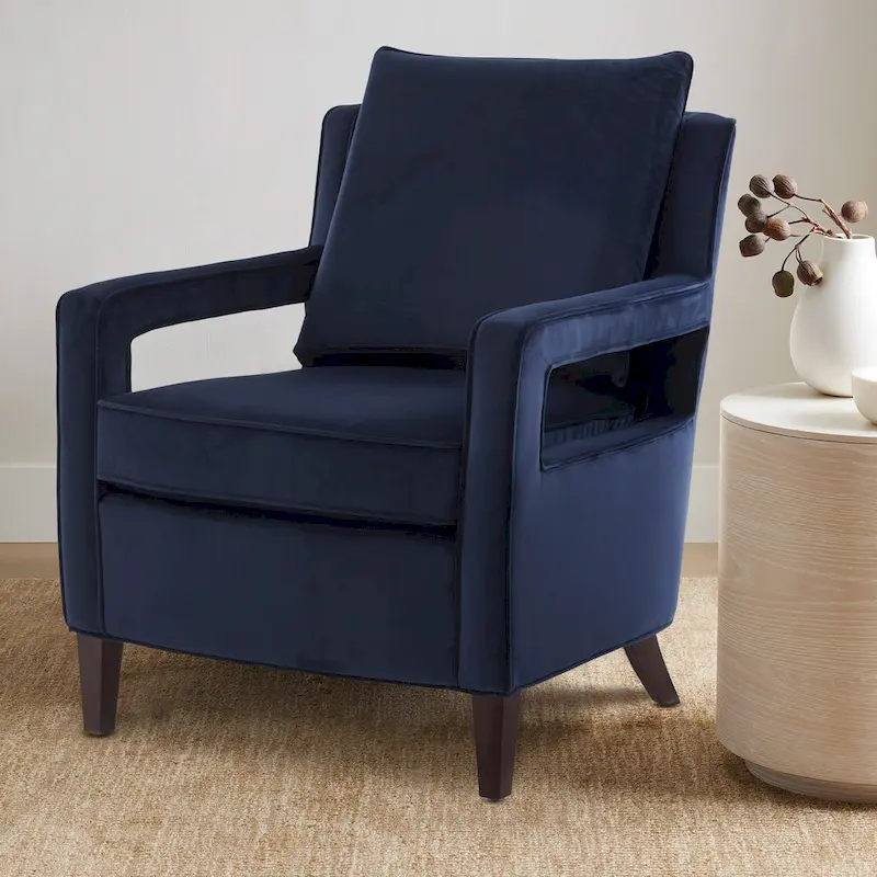 Quinn Velvet Accent Arm Chair by