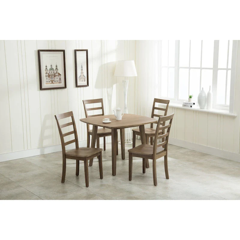 Boulder 5-Piece Dining Set - Barnwood Wire-Brush