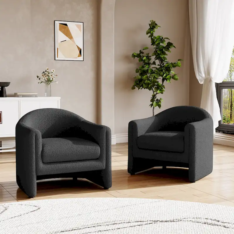 Modern 32.3 wide Upholstered Accent Chairs Set of 2